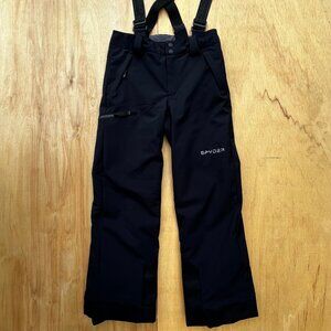 SPYDER PROPULSION Women’s Black Suspender Snow Ski Softshell Pants sz 12 NWOT